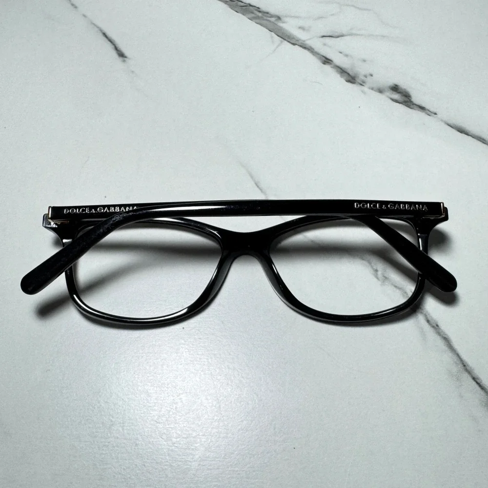 Dolce & Gabbana DG 3222 501 Black Gold Rectangular Eyeglass Frames 52-15-140